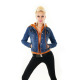 Womens Denim Jacket Ria Blue-caramel