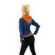 Womens Denim Jacket Ria Blue-caramel
