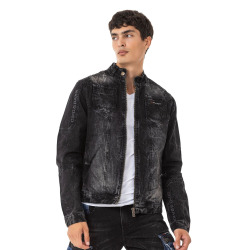 Mens Denim Jacket Timur Grey