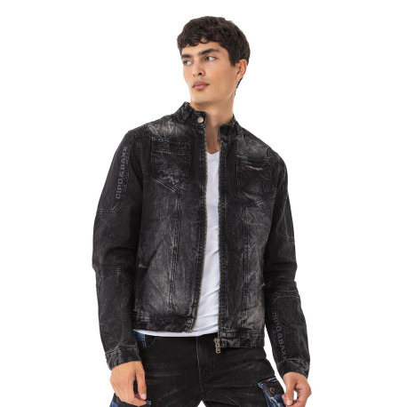 Mens Denim Jacket Timur Grey