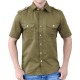 Mens Olive Shirt Breton