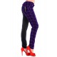 Womens Black/Purple Jeans Stretch