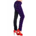 Womens Black/Purple Jeans Stretch