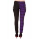 Womens Black/Purple Jeans Stretch