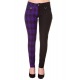 Womens Black/Purple Jeans Stretch