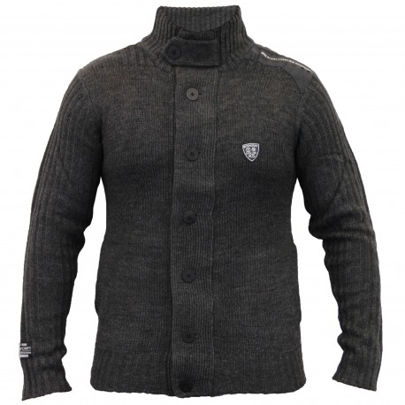 Mens Cardigan Cane Grey